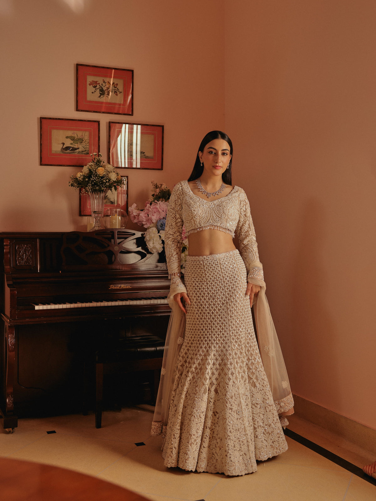 Pink Fish Cut Lehenga