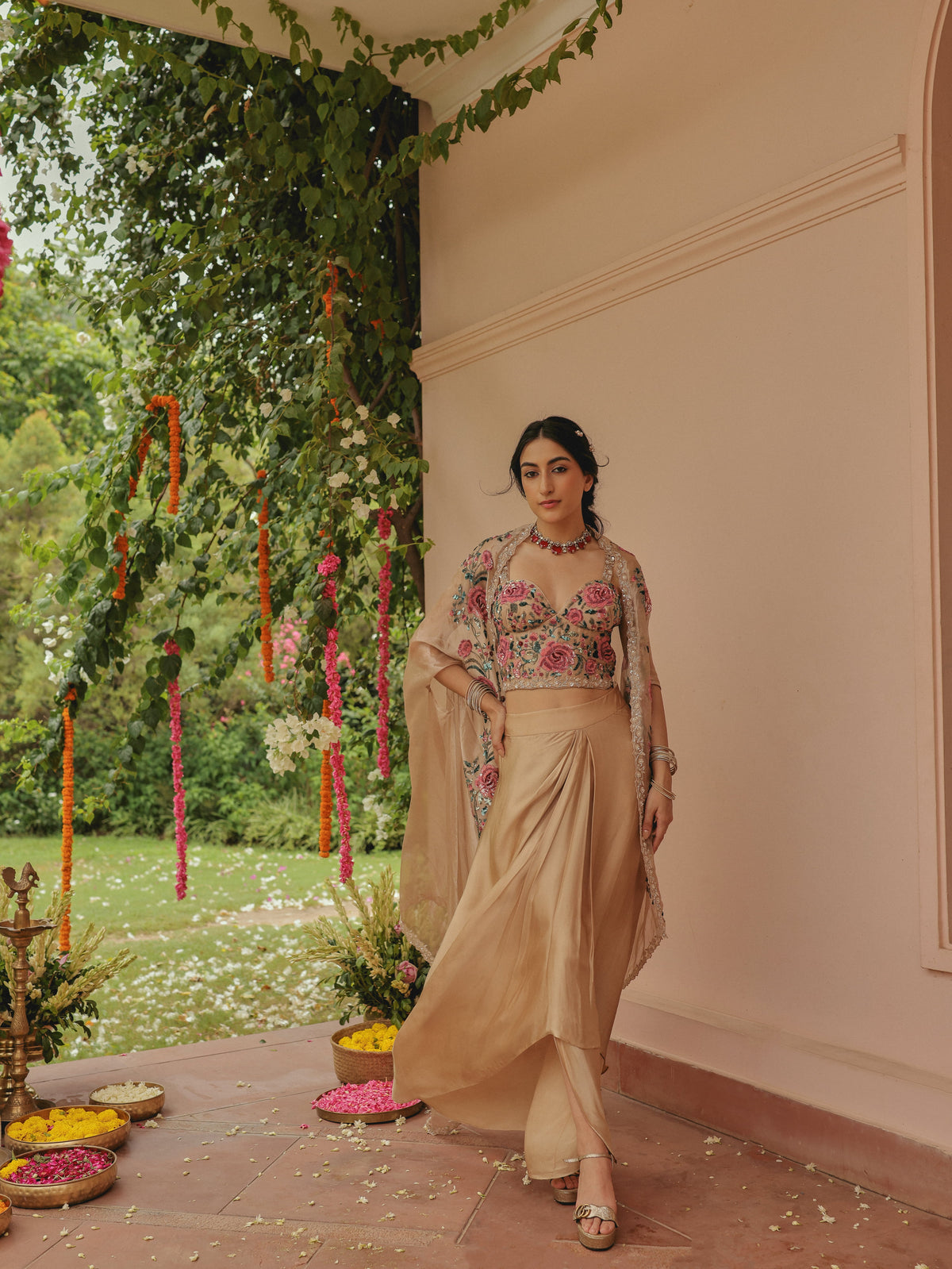 Beige Cape Set
