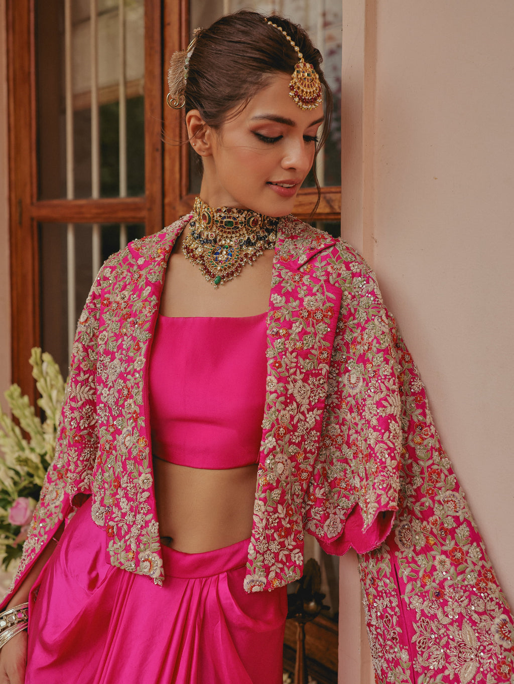 Rani Pink Blazer Set, view 3