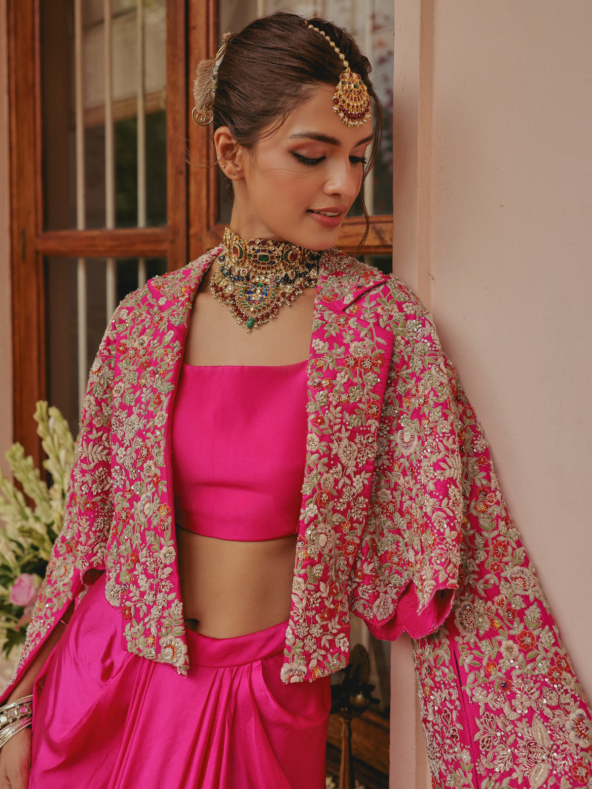 Rani Pink Blazer Set, view 3