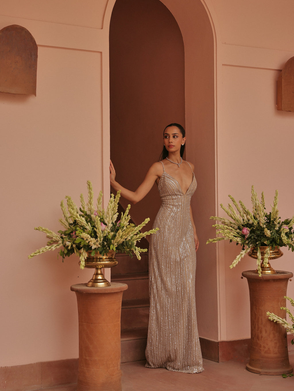 Beige Gown, view 3